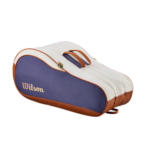 Wilson Heritage V2 12 Racket Bag - Cream/Navy Luggage Wilson