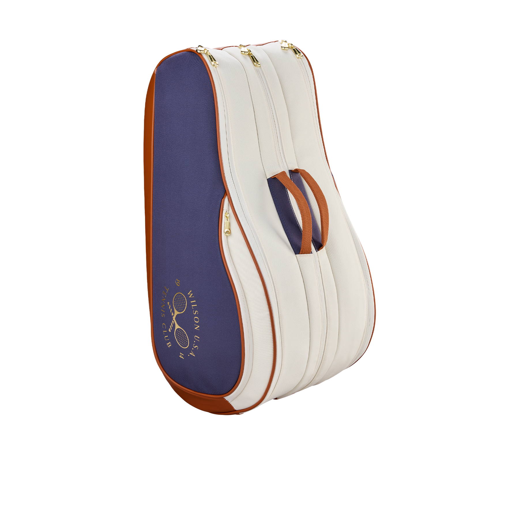 Wilson Heritage V2 12 Racket Bag - Cream/Navy Luggage Wilson