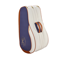 Wilson Heritage V2 12 Racket Bag - Cream/Navy Luggage Wilson