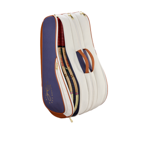 Wilson Heritage V2 12 Racket Bag - Cream/Navy Luggage Wilson