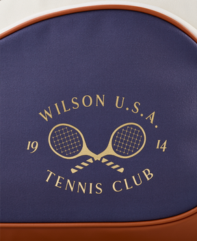 Wilson Heritage V2 12 Racket Bag - Cream/Navy Luggage Wilson