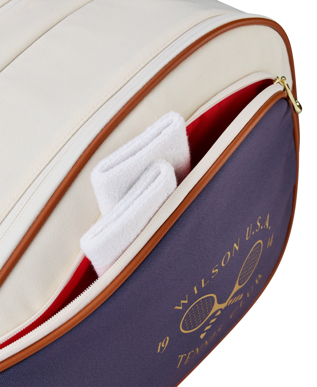 Wilson Heritage V2 12 Racket Bag - Cream/Navy Luggage Wilson