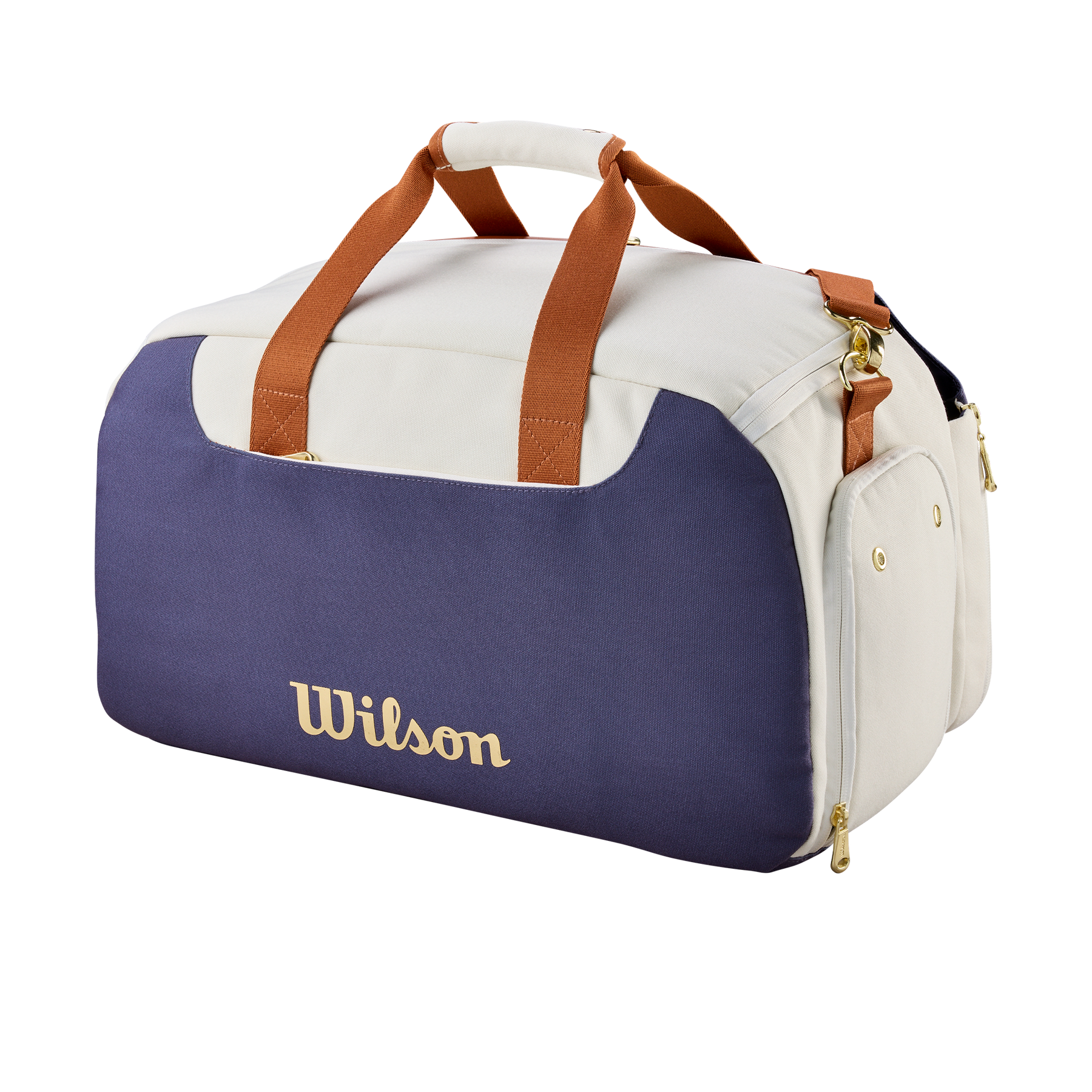 Wilson Heritage V2 Small Duffle Bag - Cream/Navy Cream Navy One Size Bags Wilson