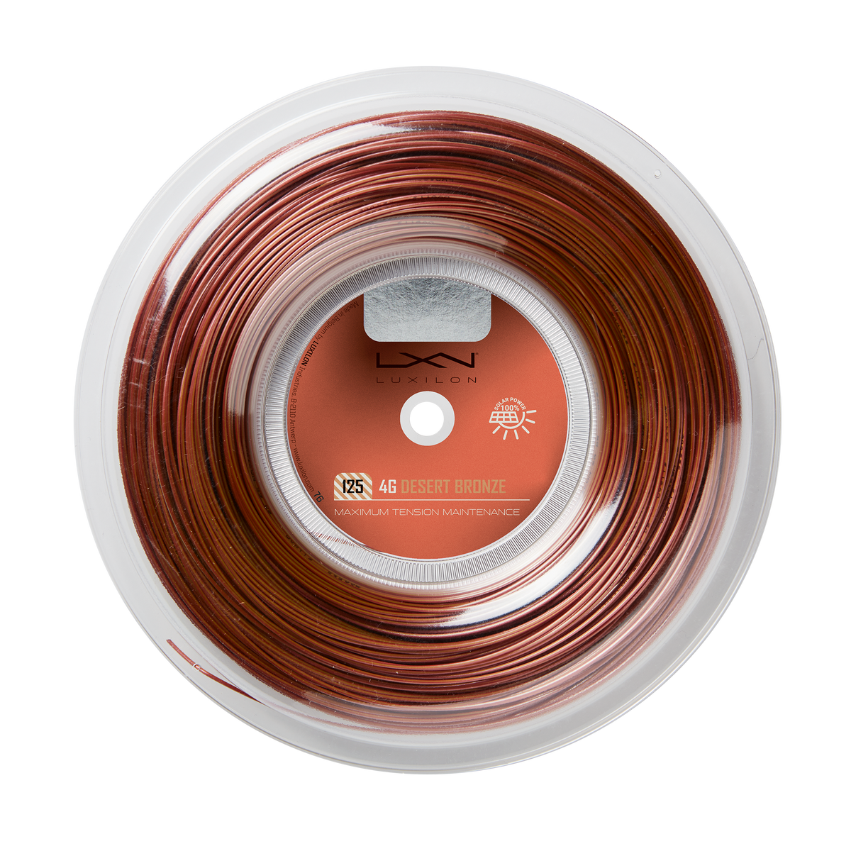 Wilson 4G Desert Bronze 125 Tennis String Reels - Bronze Bronze Red 1.25mm 220m Tennis Restring Luxilon