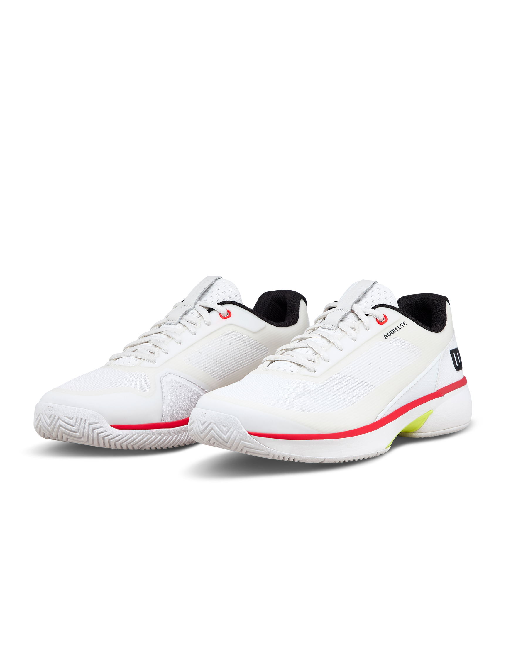 Wilson Rush Lite 5 Tennis Shoe Men - White/Red Tennis Shoes Wilson