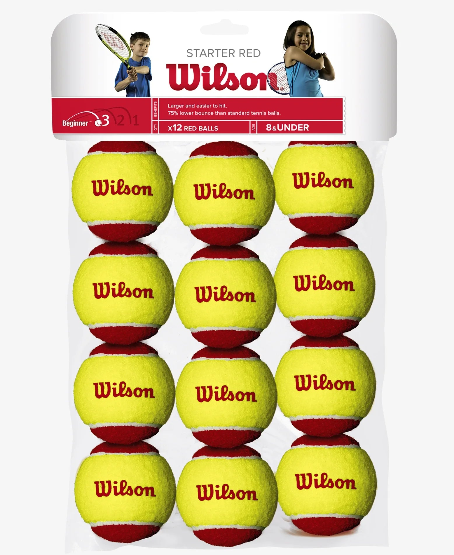 Wilson Starter Red Ball 12 Pack RED Tennis Balls Wilson