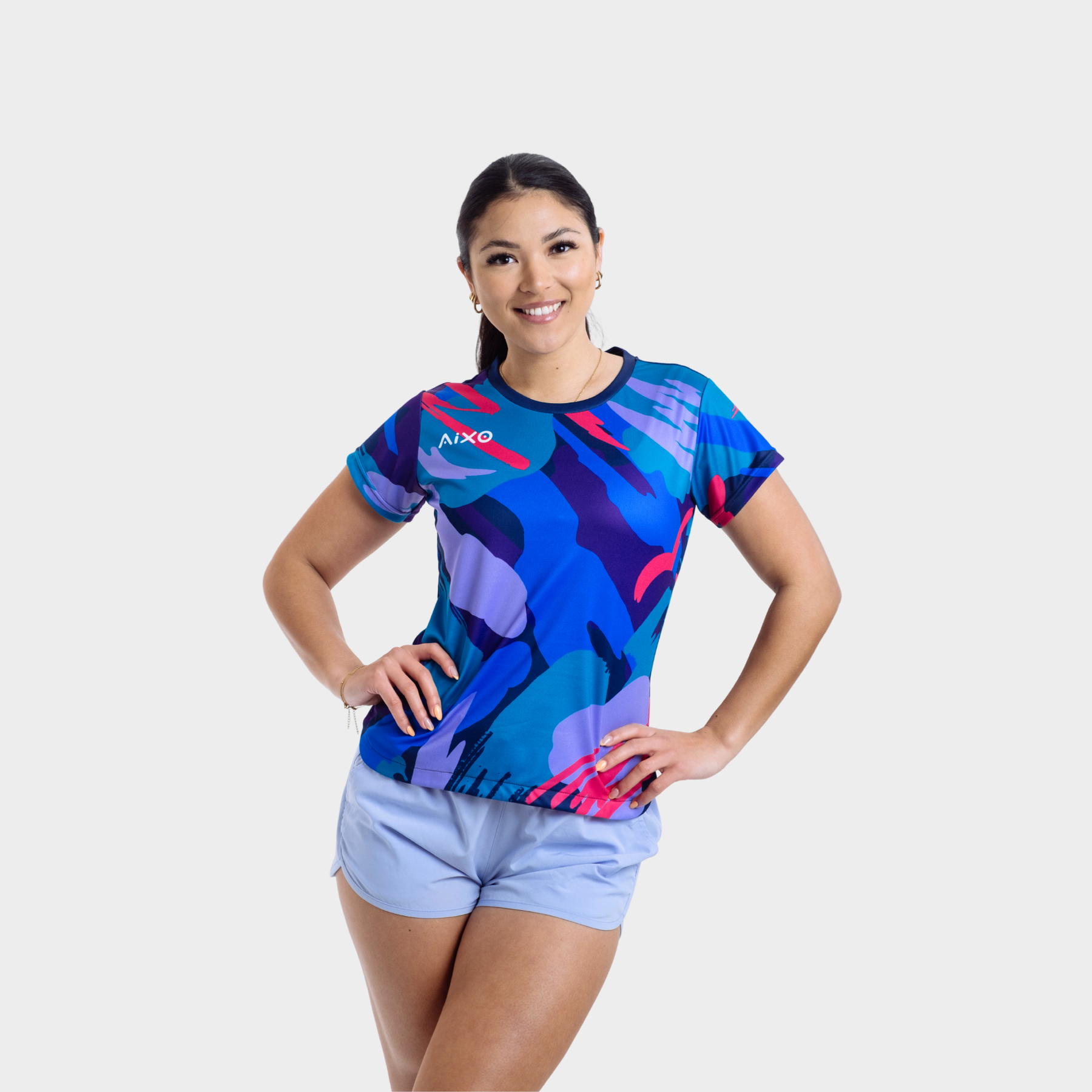 Aixo Abstract T-Shirt Womens (Multicolour Dark) T Shirt Aixo