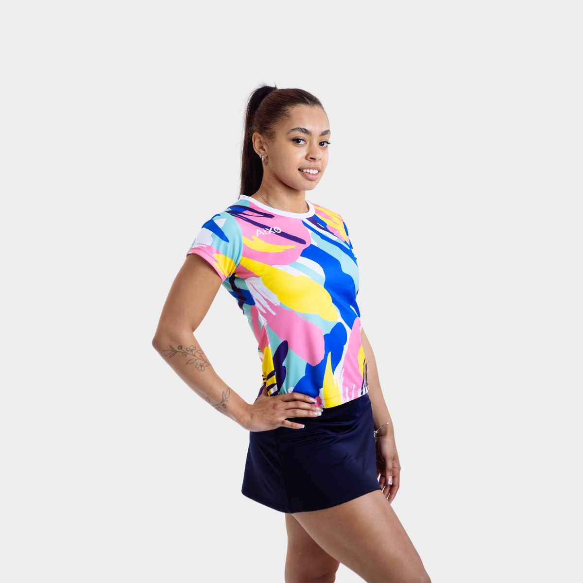 Aixo Abstract T-Shirt Womens (Multicolour)