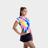 Aixo Abstract T-Shirt Womens (Multicolour Dark) T Shirt Aixo