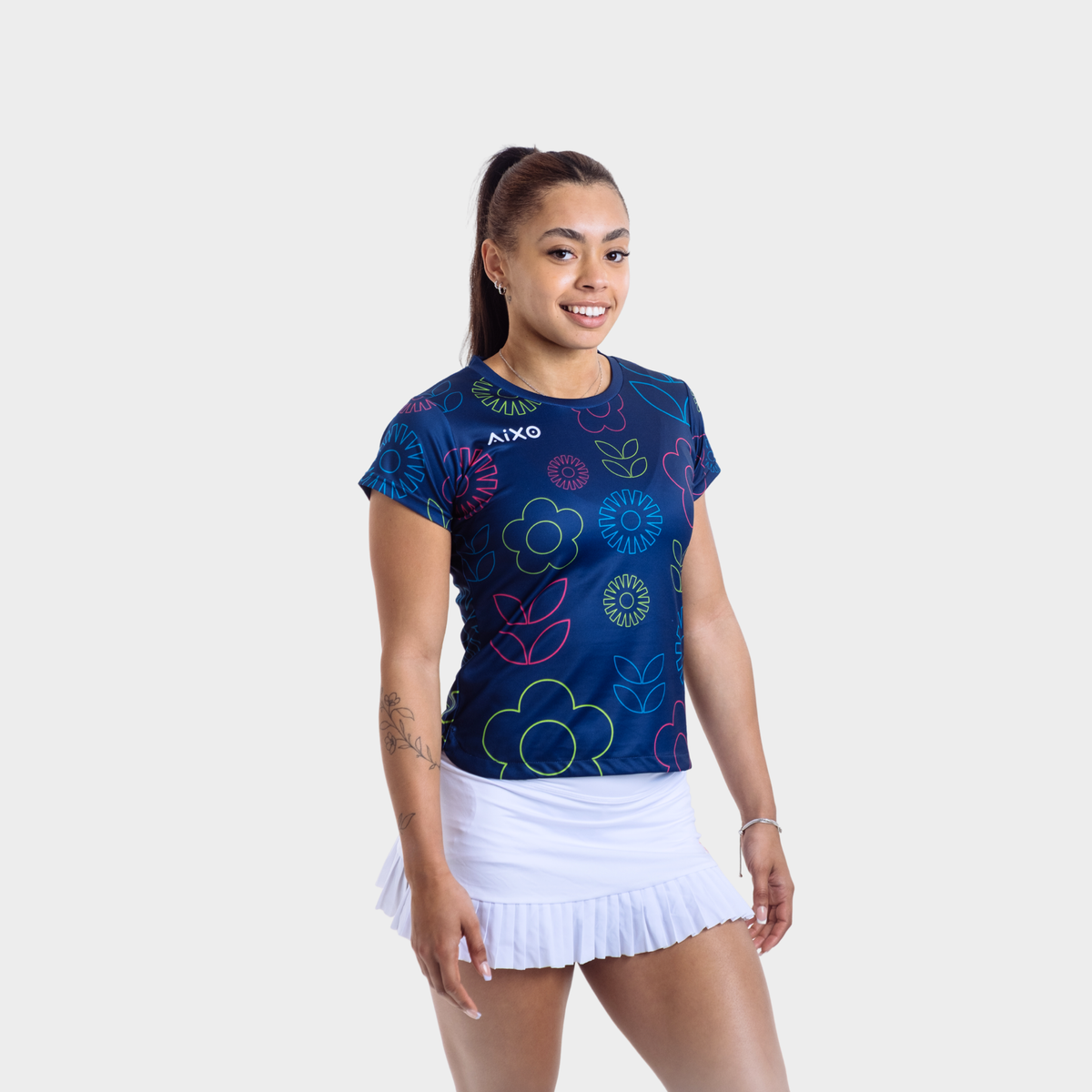 Aixo Spring T Shirt Women Navy