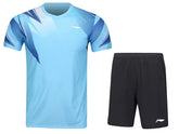 Li-Ning Badminton Competition Uniform Unisex - White/Blue AATV011