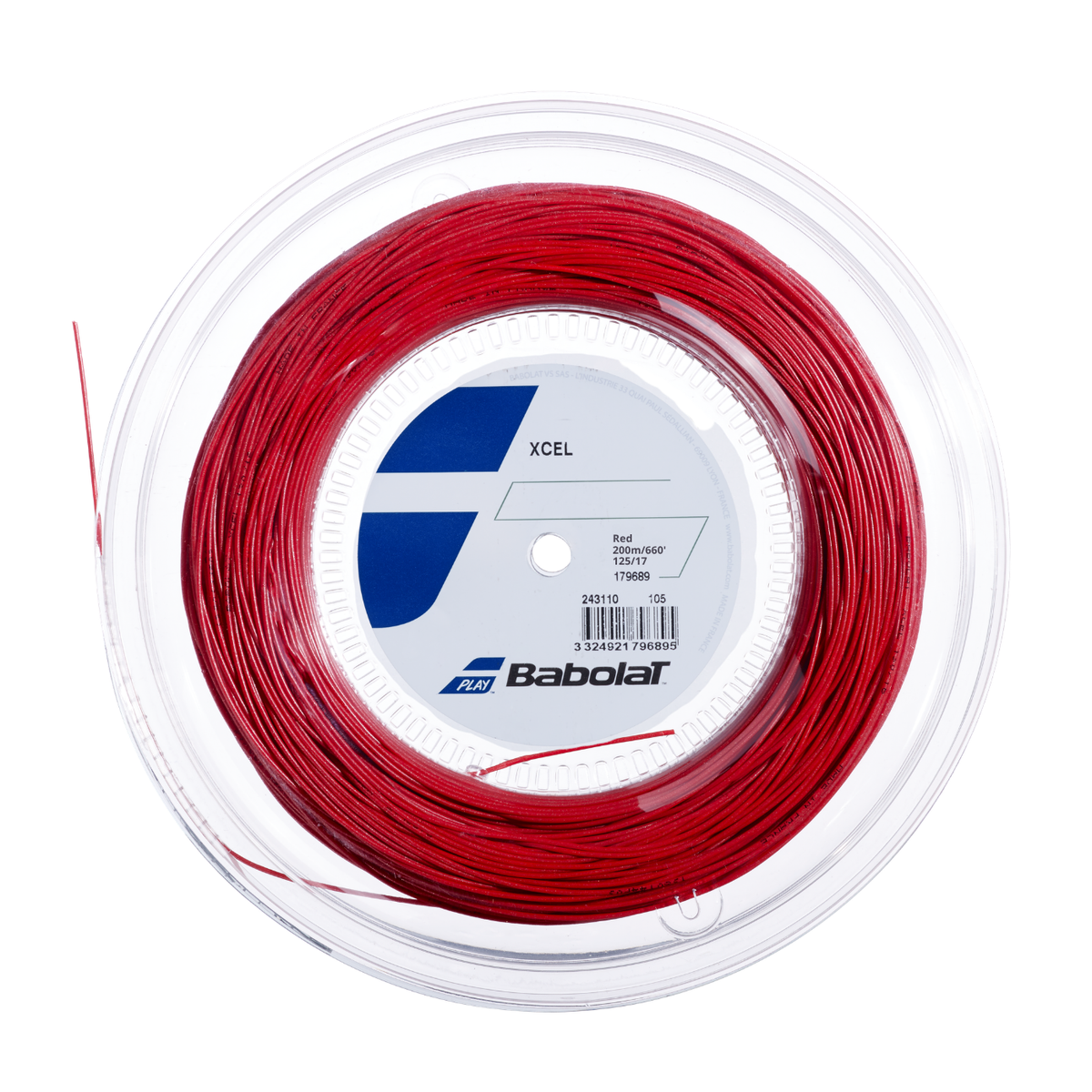 Babolat Xcel 1.25mm Tennis String Reel (200m) 1.25mm 200m Red String (Reel) Babolat