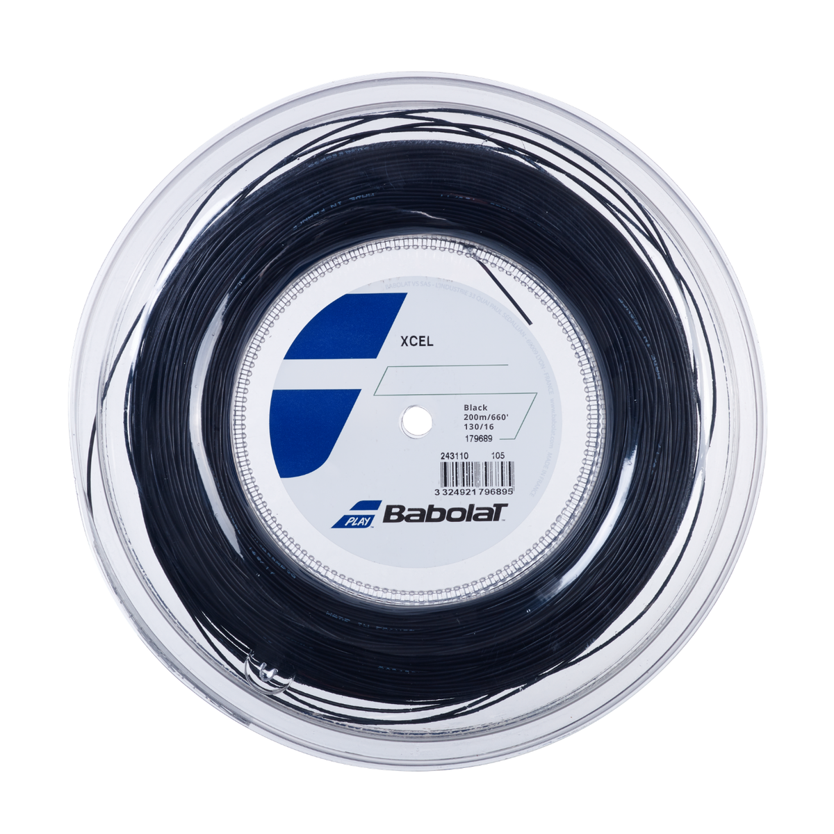 Babolat Xcel 1.30mm Tennis String Reel (200m) 1.30mm 200m BLACK String (Reel) Babolat