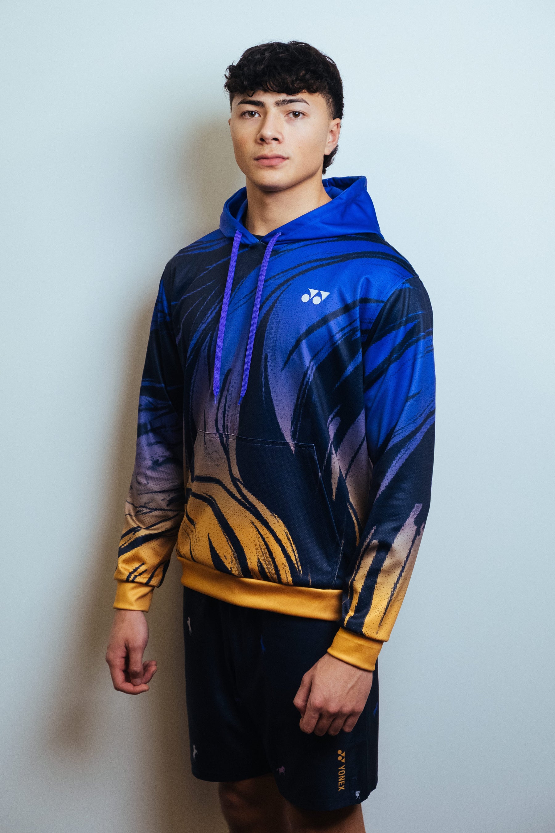 Pre-Order Yonex Imperial Charge – Unisex Overhead Hoodie (Celestial Purple / Pale Gold) Yonex CNY2026 Hood Sweat B Unisex Clothing Yonex