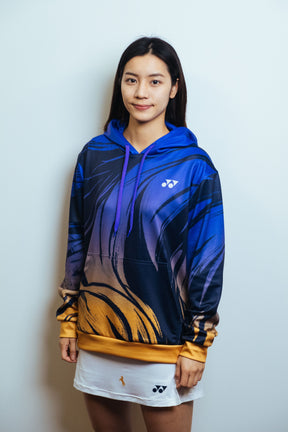 Pre-Order Yonex Imperial Charge – Unisex Overhead Hoodie (Celestial Purple / Pale Gold) Yonex CNY2026 Hood Sweat B Unisex Clothing Yonex