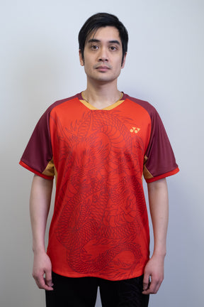 Yonex Linear Dragon CNY2024 Tournament Shirt GTB Mens Gold