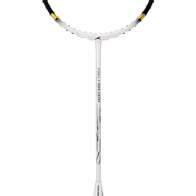 Hundred Atomic X Dark Sword 4U Badminton Racket - White/Black Badminton Rackets Hundred