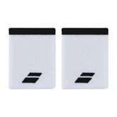 Babolat Logo Jumbo Wristband Unisex - White/Black