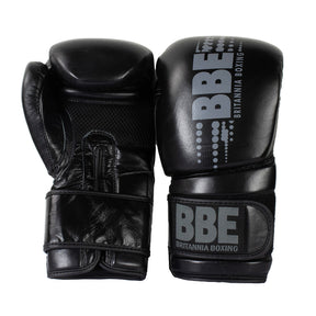 Fitness Mad Club Leather Boxing Glove 14oz Unisex - Black Black Grey 14oz Accessories Fitness Mad