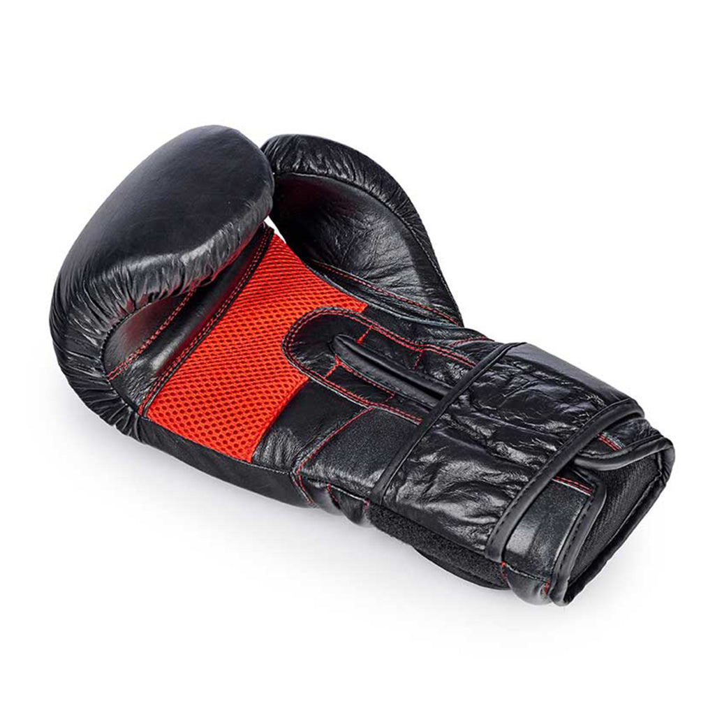 Fitness Mad Club Leather Boxing Glove 14oz Unisex - Black