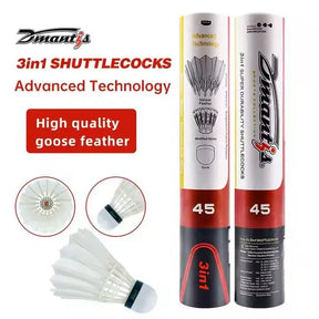 Dmantis D45 badminton shuttle with goose feather