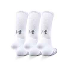 UA Heatgear Crew Sock 1346751 100 (White) Clearance Flash