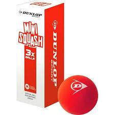Dunlop Fun Mini Squash ball (box of 3) 753139 RED Squash Ball Dunlop