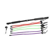 Fitness Mad Exercise Resistance Bar Kit Multi Resistance Training Set - Black Exercise & Fitness Fitness Mad