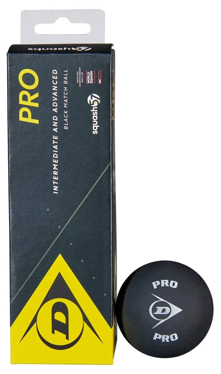 Dunlop Racketball PRO black Balls (box of 3) 762034 Racketball Balls Dunlop