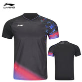 Li-Ning Badminton Competition T-Shirt Unisex - Black AAYV047