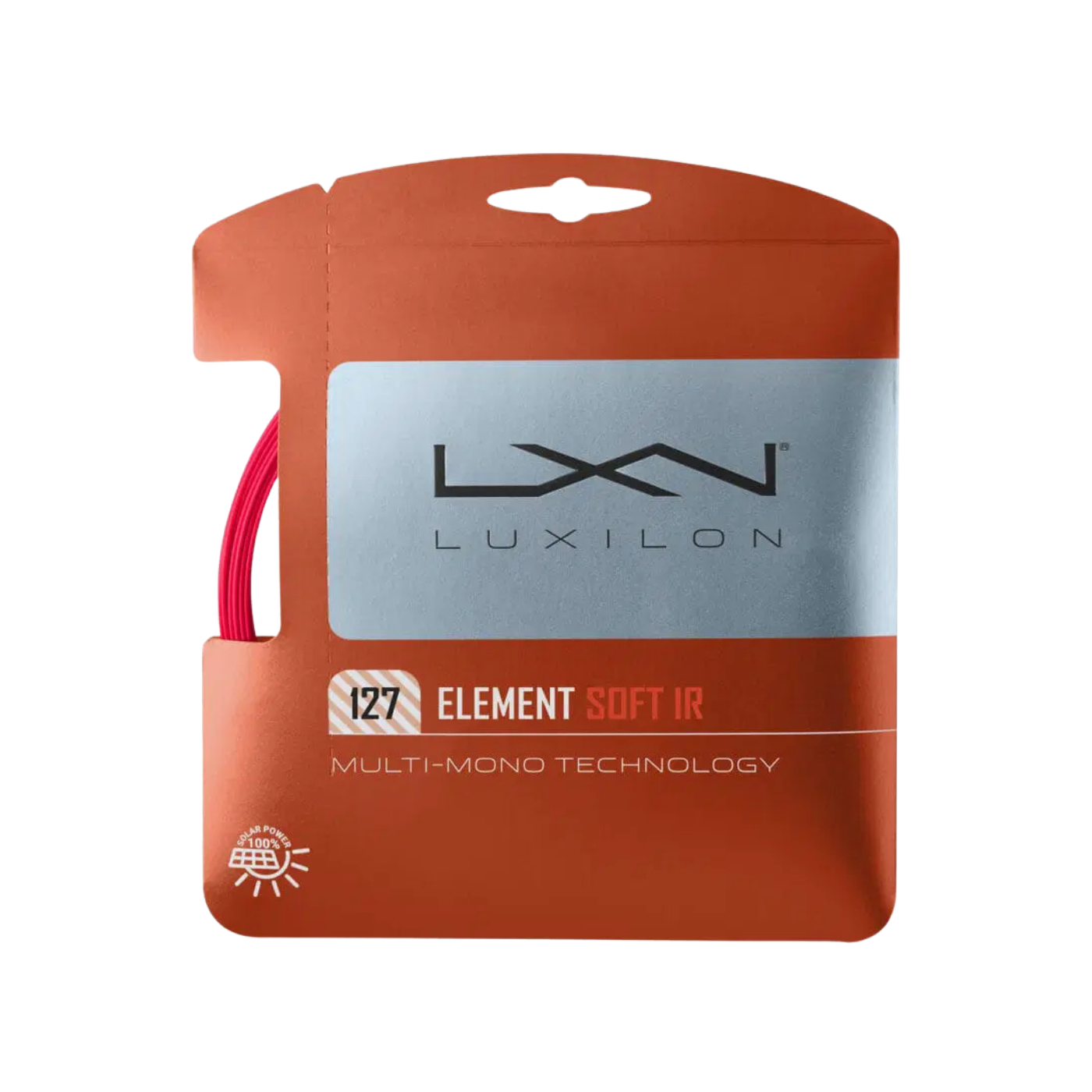 Luxilon Element Soft IR 1.27mm Tennis String Set (12m) - Red