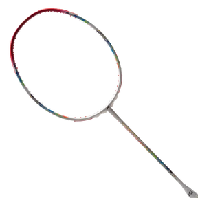 Hundred Flutter 7 Attack 4U Badminton Racket - White/Red