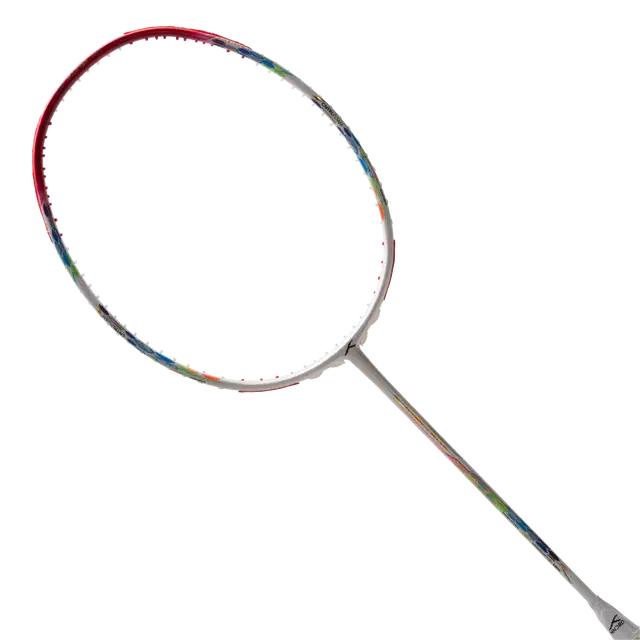 Hundred Flutter 7 Attack 4U Badminton Racket - White/Red