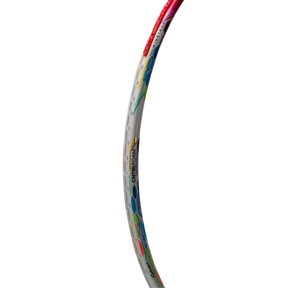Hundred Flutter 7 Attack 4U Badminton Racket - White/Red