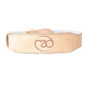 Fitness-Mad Pro Leather Weightlifting Belt Beige Accessories Fitness Mad