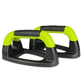 Fitness Mad FM Push Up Stands (FPUSHUP2) Pair Black Lime Green One Size Exercise & Fitness Fitness Mad