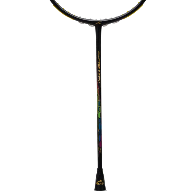Hundred Flutter 7 Attack 4U Badminton Racket - Black/Red