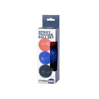 Fitness Mad Spikey Massage Balls FSPIKESET2 (Red/Blue/Black) 3pcs Exercise & Fitness Fitness Mad