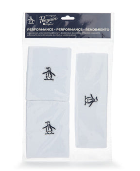 Original Penguin Solid (OGASE014) Headband and Wristband Set Unisex Accessories Original Penguin