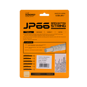 Hundred JP66 Badminton String Set - Graphite Black (HBAA-2M156-1) Badminton String Hundred