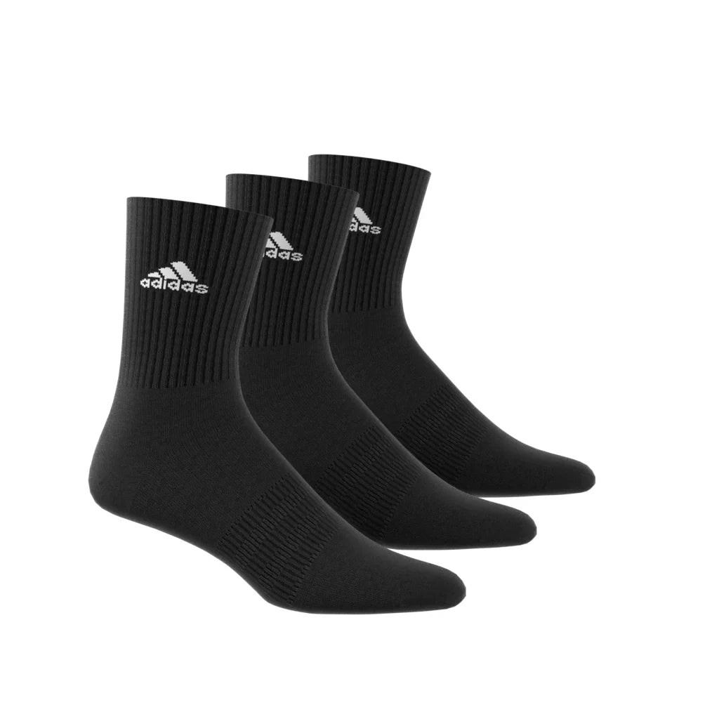 Adidas Cushioned Crew Socks 3 Pairs - Black/White Black White Clothing Adidas