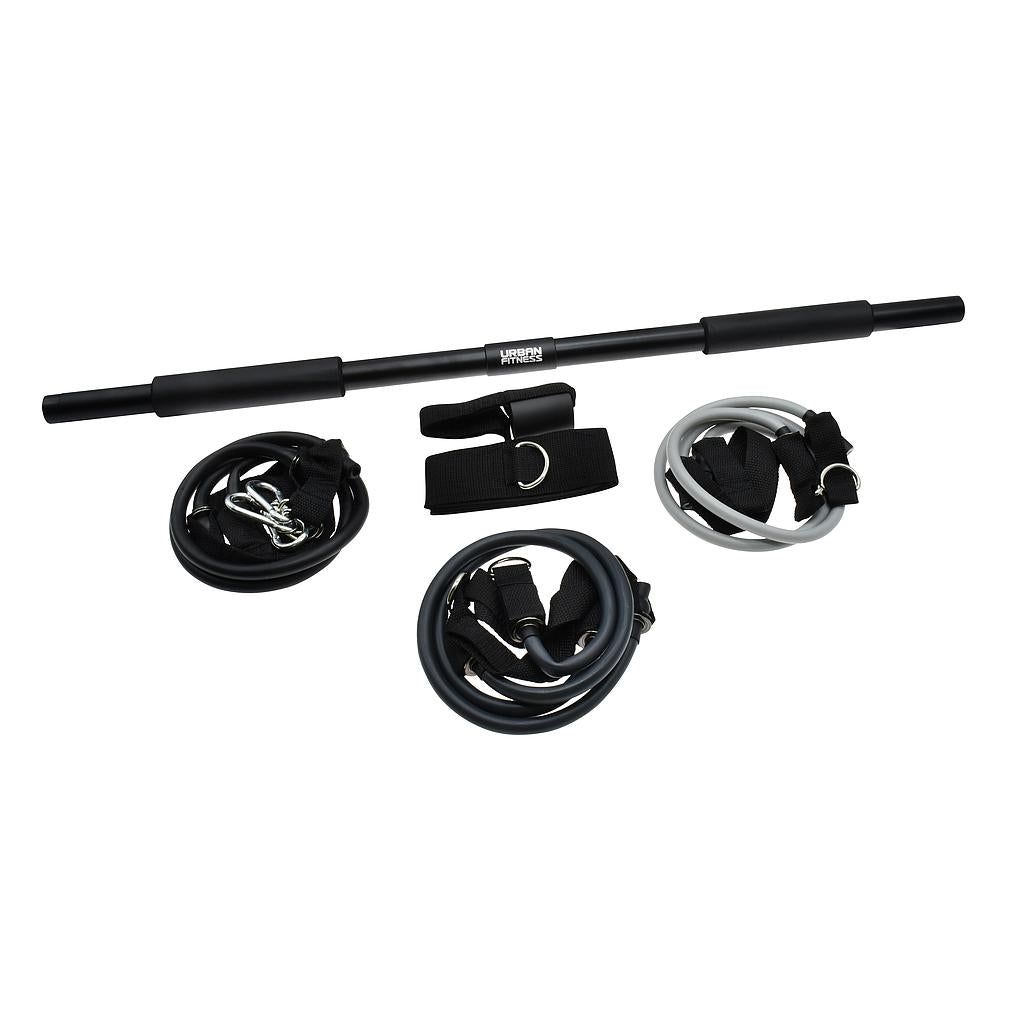 Urban Fitness Resistance Bar Kit Black Exercise & Fitness Urban Fitness