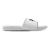 UA Ansa Fixed Mens Slides 3023761 White Black Slides Under Armour