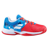 Babolat Pulsion All Court 32S20518 Tennis Shoes Juniors (Tomato Red/Blue)