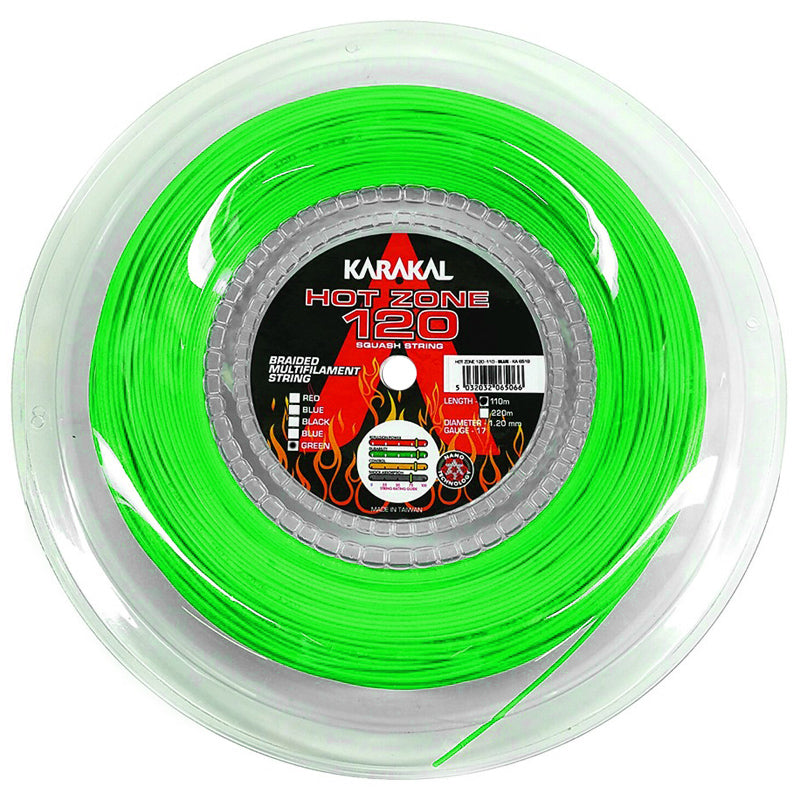 Karakal Hot Zone Braided 120 Squash String - Green