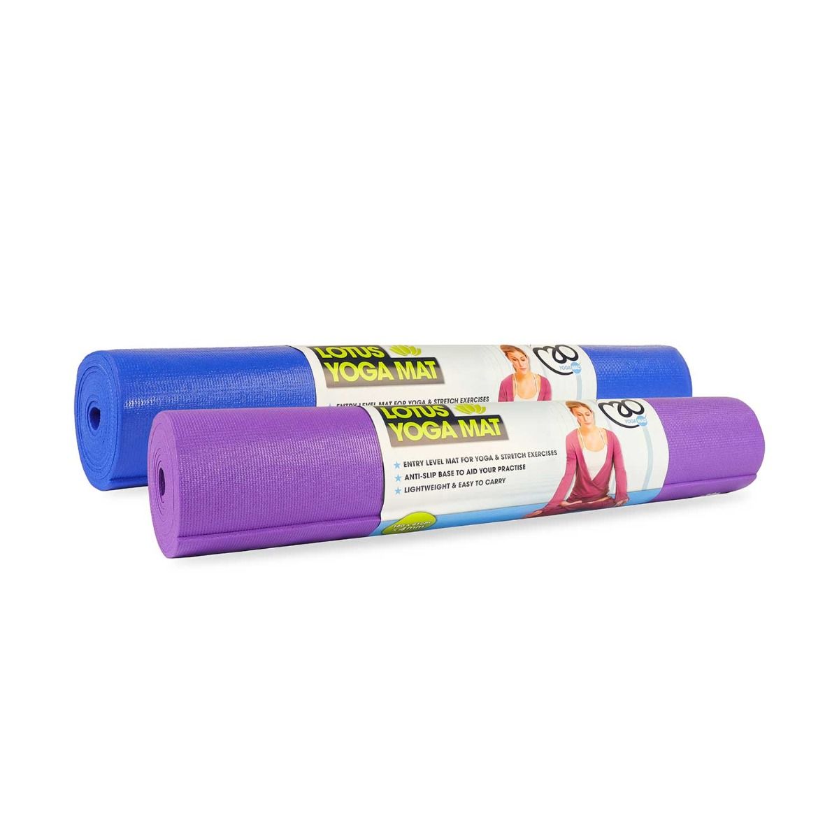 FM Lotus Yoga Mat 4mm - Purple/Blue