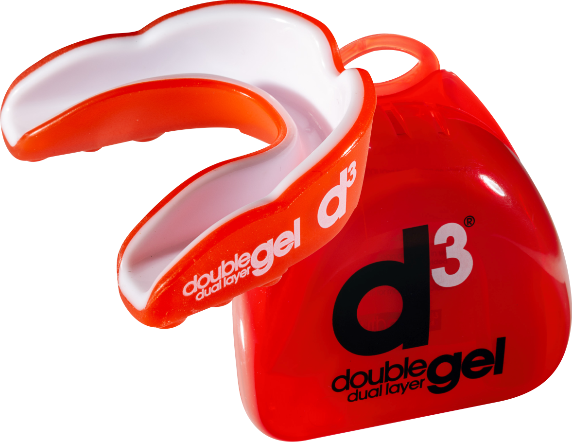 D3 Double Gel Mouthguard RED WHITE YOUTH Accessories D3
