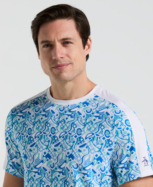 Original Penguin Short Sleeve Performance Graphic Blocked (O1KSF002) Tennis T-Shirt Men