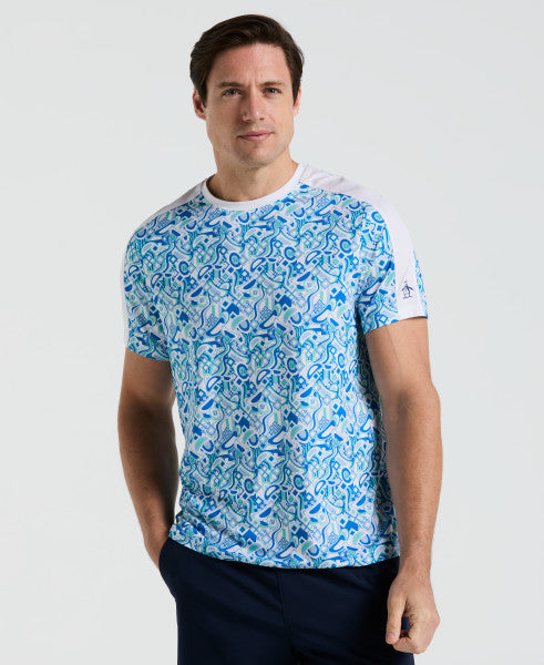 Original Penguin Short Sleeve Performance Graphic Blocked (O1KSF002) Tennis T-Shirt Men