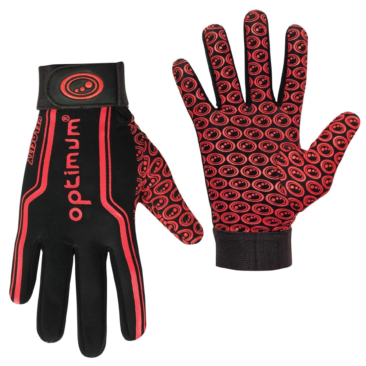 Optimum Velocity Full Finger Glove - Black (SMVELBR) Rugby Gloves Optimum